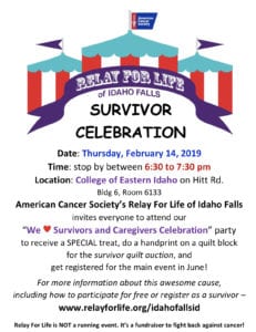 Cancer Survivor Celebration @ College Of Eastern Idaho, Building 6, Room 6133 | Idaho Falls | Idaho | United States