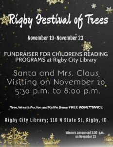 Rigby Library Festival of Trees Fundraiser @ Rigby City Library | Rigby | Idaho | United States