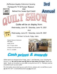 Quilt Show at Rigby Museum @ Jefferson County Historical Society, Farnsworth TV & Pioneer Museum