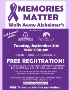 Memories Matter - Walk Away Alzheimer's @ Cotant Park