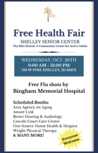 Free Health Fair @ The Elite Retreat - Shelley Area Senior Citizens, Inc.