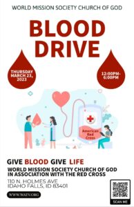 Blood Drive @ World Mission Society Church of God