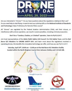 Drone Safety Day - South-Eastern Idaho - April 29th @ North Bingham County Park