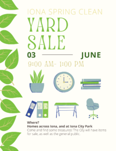 City of Iona Yard Sale @ City of Iona