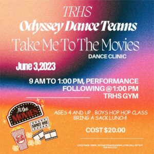 Thunder Ridge HS Odyssey Dance Team “Take Me To The Movies” Dance Clinic Fundraiser @ Thunder Ridge High School Gym