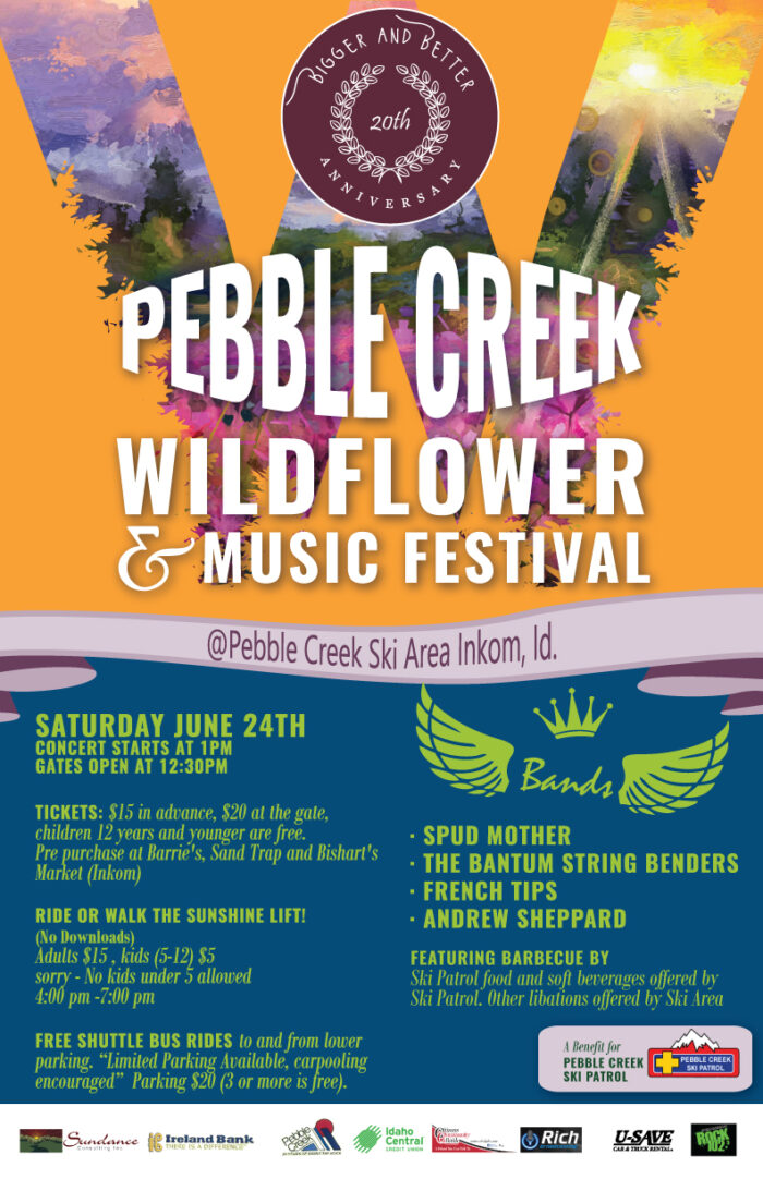 20th annual Pebble Creek Wildflower and Music Festival Riverbend